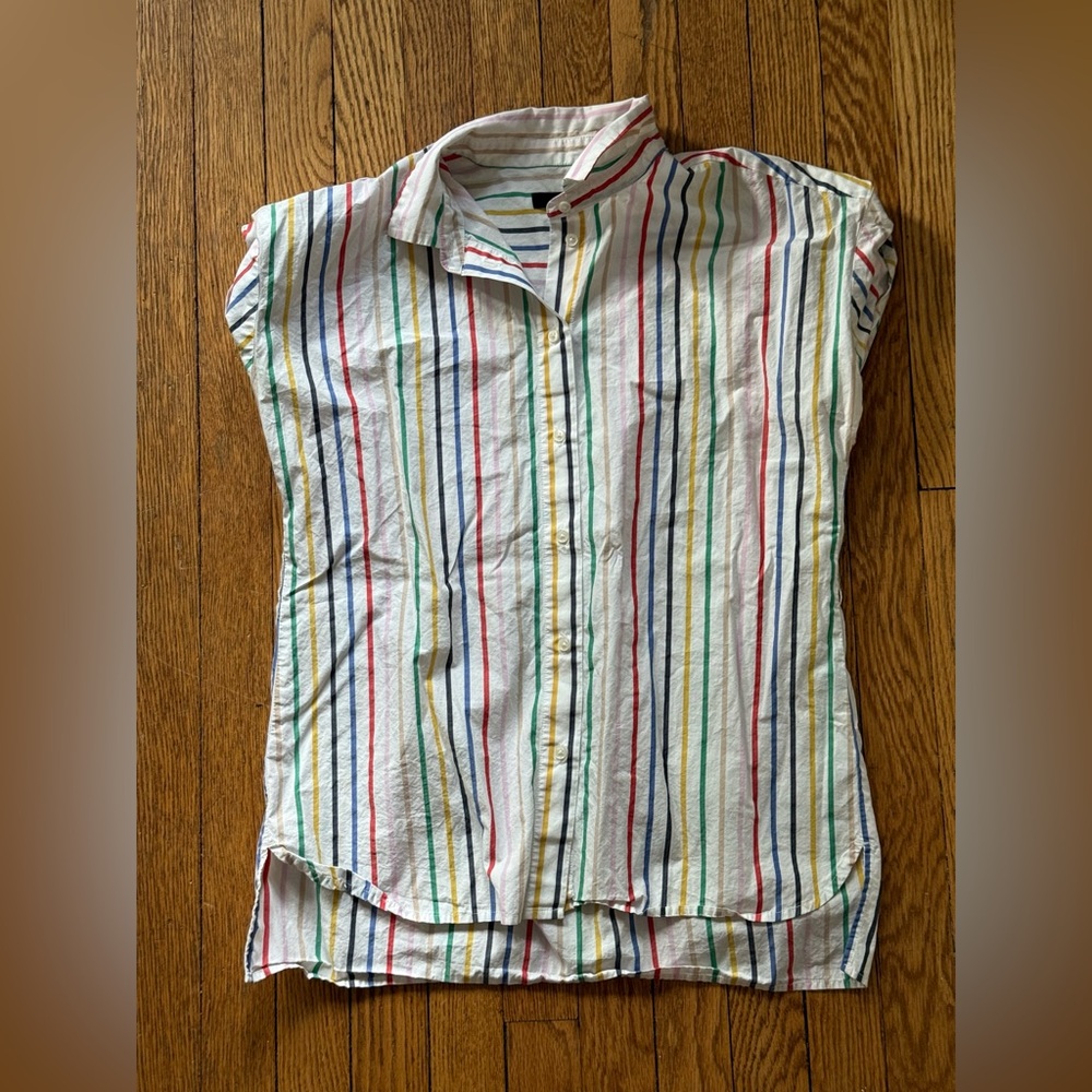 J Crew Multicolor Striped Shirt - Size Small